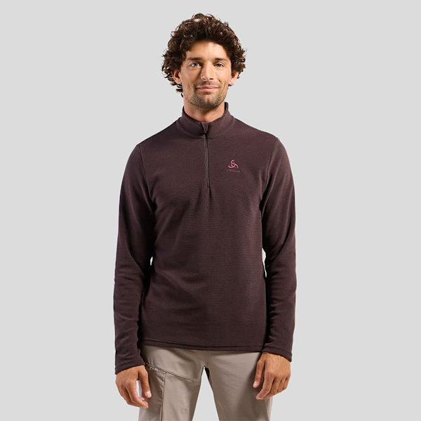 Odlo Roy Ml Fleece Med Halv Dragkedja Brun M Man