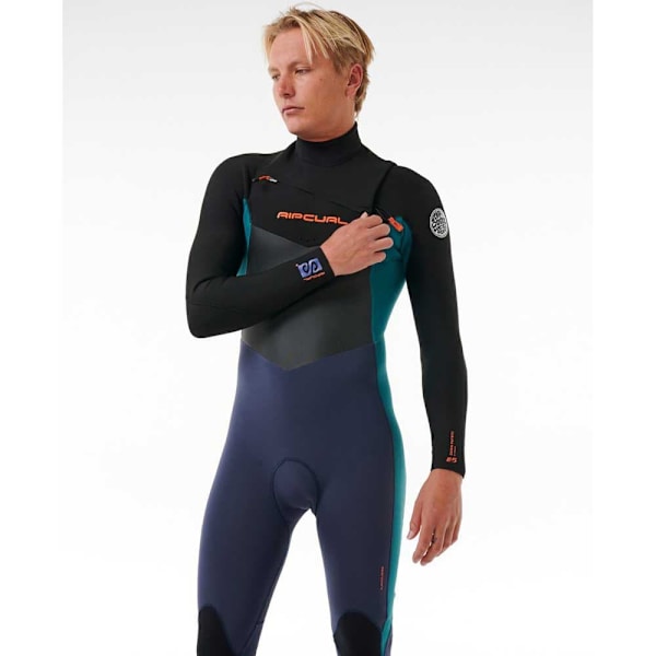Rip Curl Dawn Patrol 4/3 Mm Gb St Långärmad Neopren Våtdräkt Med Bröst Blixtlås  MS