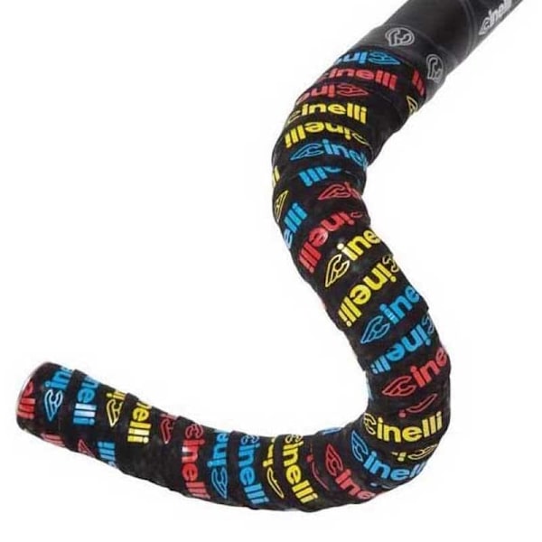 Cinelli Ohjaustangon Nauha Tape Logo Velvet Multicolor Musta