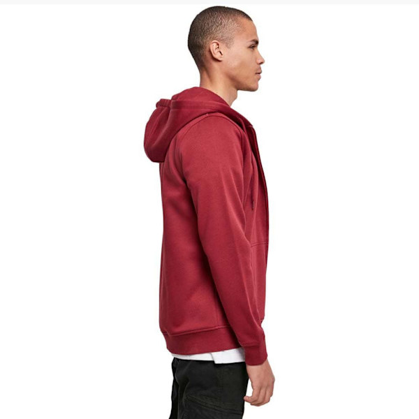 Build Your Brand Sweatshirt Med Fuld Lynlås Heavy Rød L Mand