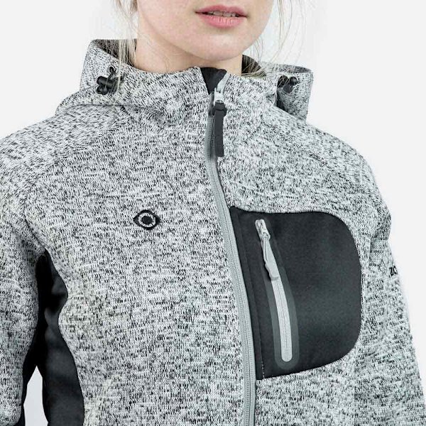 Izas Fleece Med Huva Equus W Grå L Kvinna