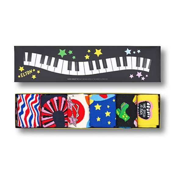 Happy Socks Elton John Gift Half Lange Sokker 6 Par Flerfarvet EU 41-46 Mand