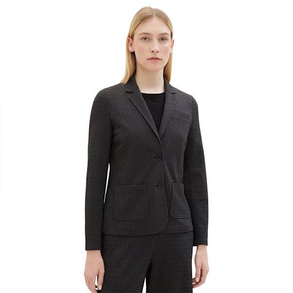 Tom Tailor 1038711 Checked Blazer Grå XS Kvinna