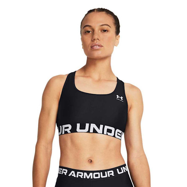 Under Armour Sports-bh Medium Support Hg Authentics Branded Sort XS Kvinde