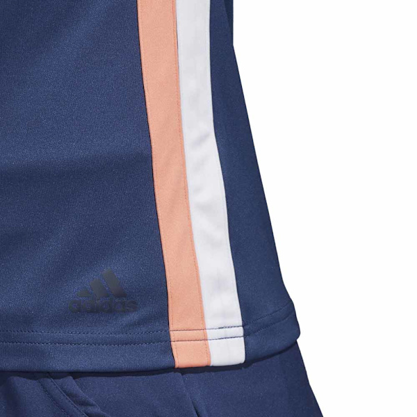 Adidas Kortärmad Pikétröja Club 3 Stripes Blå M Kvinna