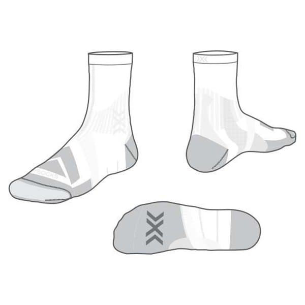 X-socks Bike Expert Crew-strumpor Vit EU 42-44 Man