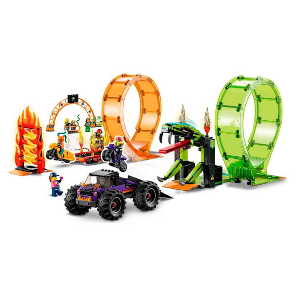 Lego Akrobatisk Spår Med Dubbel Curl Flerfärgad