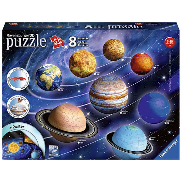 Ravensburger Planetsystempussel 3d Flerfärgad 8-11 Years