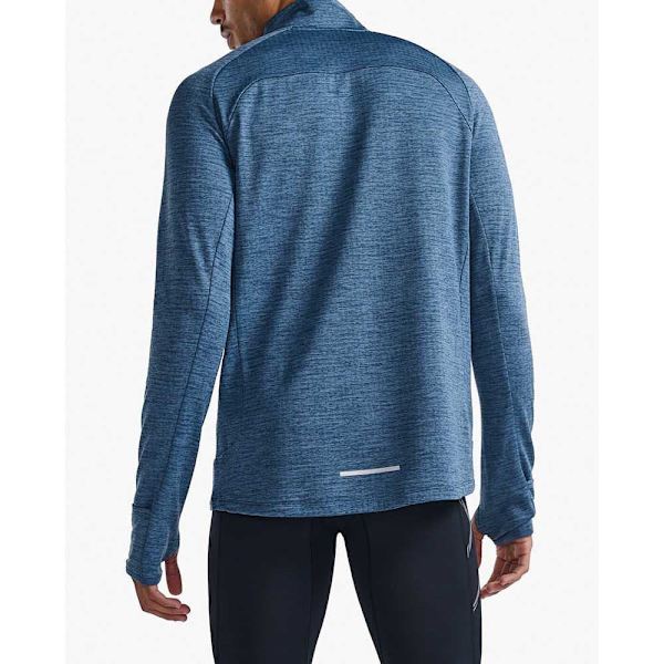 2xu T-shirt Med Halv Lynlås Ignition Blå S Mand
