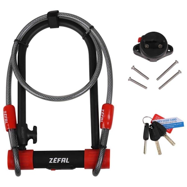 Zefal U-lås Med Kabel K-traz U13 Søvfarvet 230 x 115 x 13 mm / 10 x 1200 mm