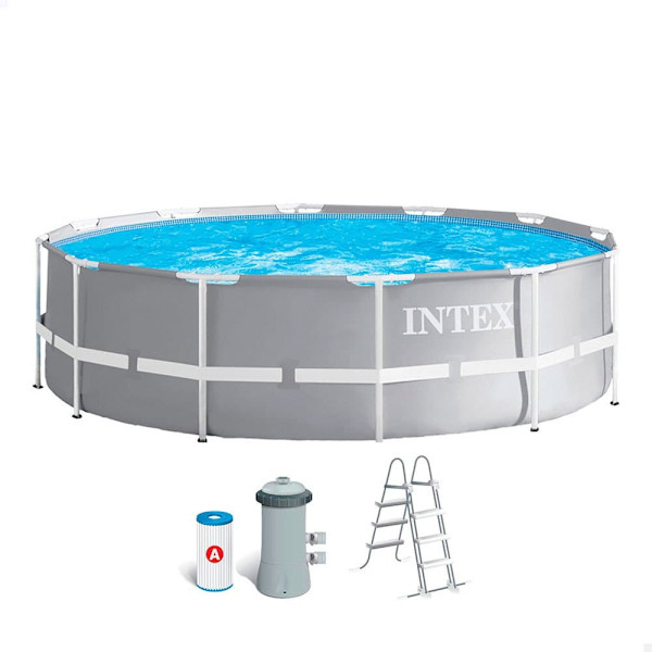 Intex Räckvidd Hopfällbar Med Filterpool Prism Frame Grå 366 x 99 cm