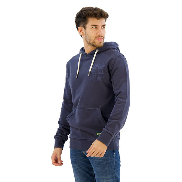 Superdry Copper Label Chest Hættetrøje Blå 3XL Mand