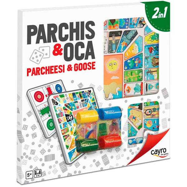 Cayro Full Wood Parchís+oca 40 Centimeter Styrelse Spel Flerfärgad
