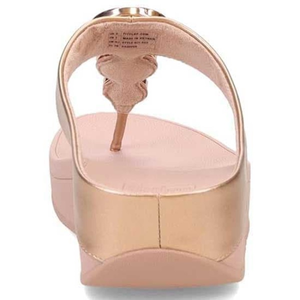 Fitflop Slides Halo Bead-circle Metallic Toe-post Rosa EU 40 Kvinna