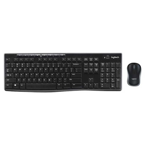 Logitech Trådløs Mus Og Tastatur Combo Mk270 Sort Turkey QWERTY