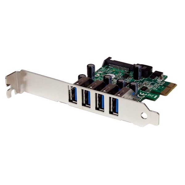Startech 4 Port Pcie Pcie Usb 3.0 Card Grøn,Søvfarvet