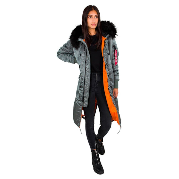 Alpha Industries Long Fishtail Takki Vihreä S Nainen