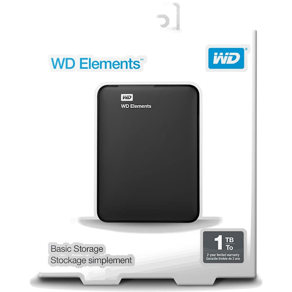 Western Digital Extern Hårddisk Hårddisk Elements Usb 3.0 1tb Svart