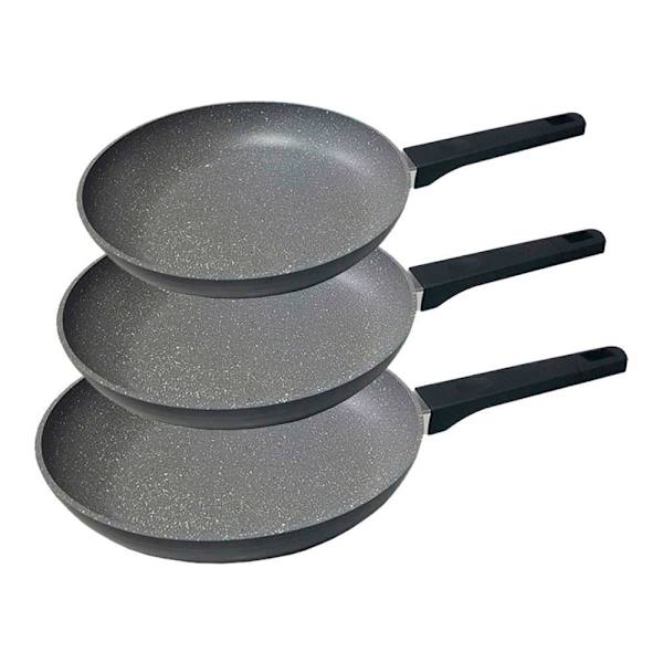 Edm Nonstick Line Pans Set Professional 3 Enheter Silver