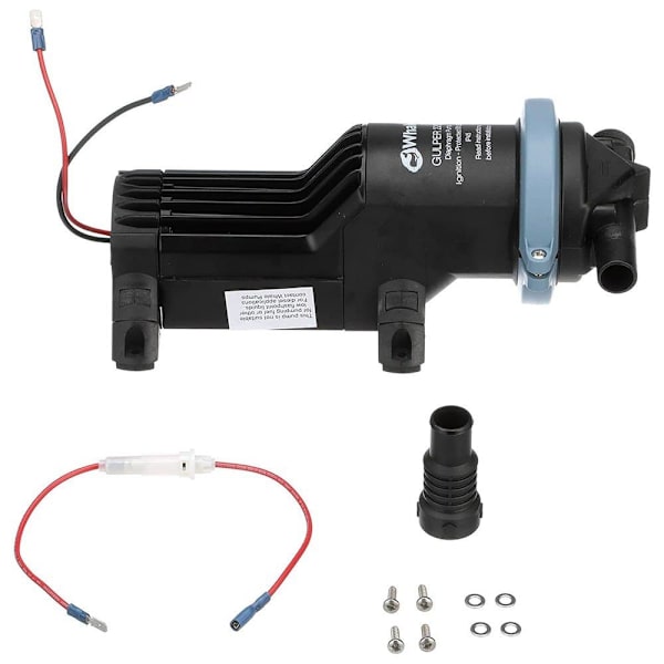 Whale Duschavlopp Och Spillvattenpump Gulper 220 12v Svart