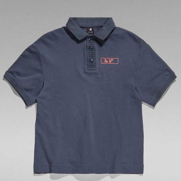 G-star Kortærmet Polo Mesh Loose Blå M Kvinde