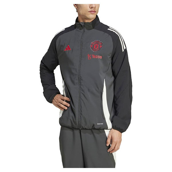 Adidas Manchester United 24/25 Tiro Presentationsjoggingjacka Grå 2XL