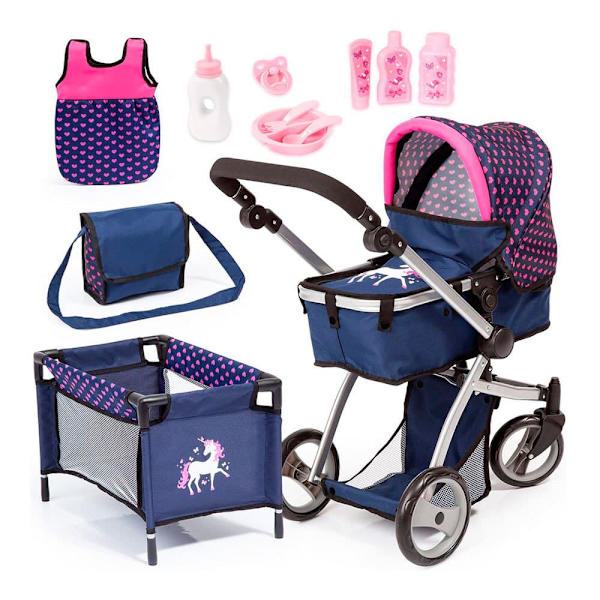 Reig Musicales Mega Combi Dockvagn Set 69.98x54.99x34.98 Centimeter Rosa
