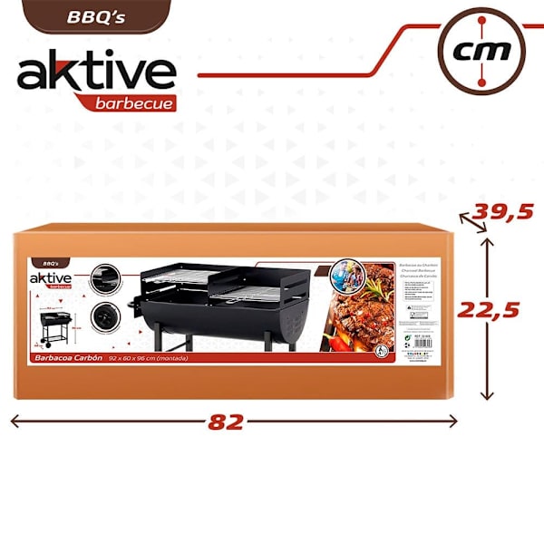 Aktive Grilli 97x42x96 Cm Musta