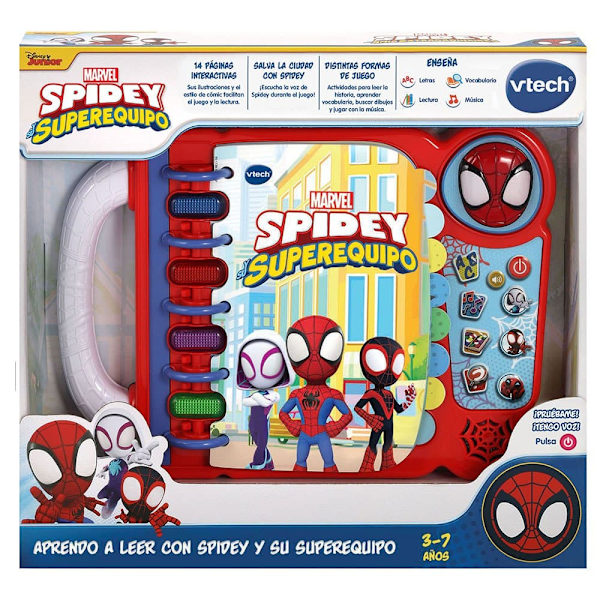 Vtech Opin Lukemaan Spideyn Ja Sen Kanssa Superequipo Monivärinen