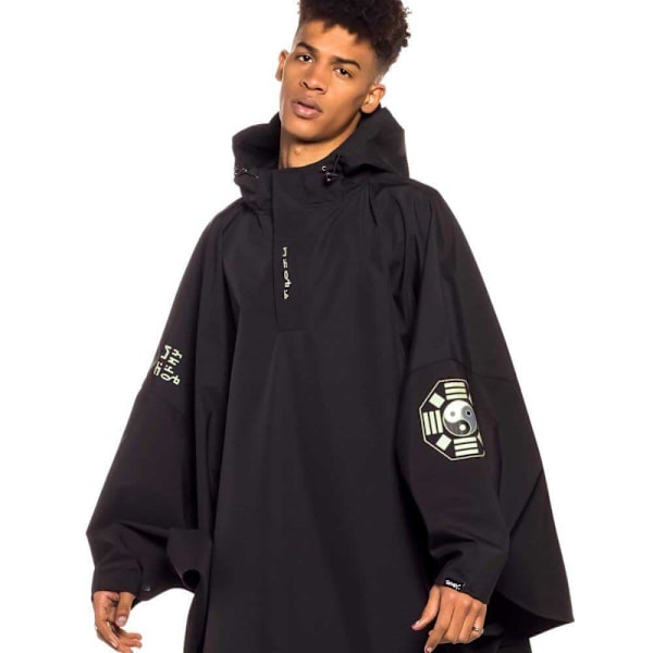 Grimey Space Hammu Regnfrakke Sort XL Mand