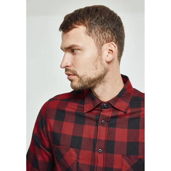 Urban Classics Basic Flannelskjorte Sort L Mand