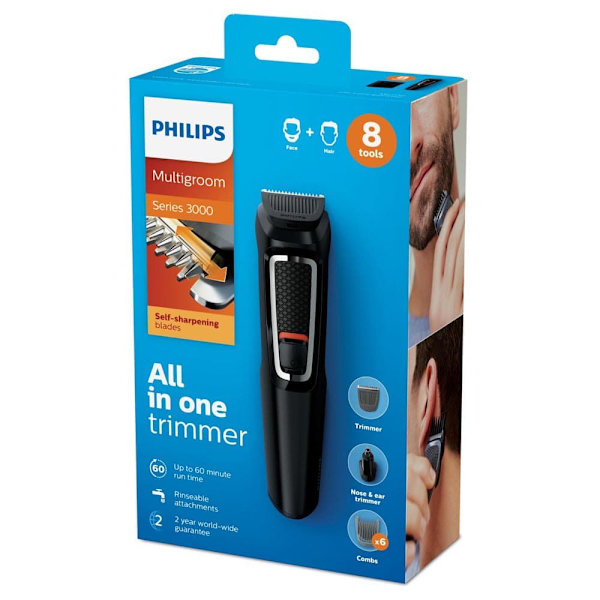 Philips Barbermaskine Mg3730 Multigroom Series 3000 Sort