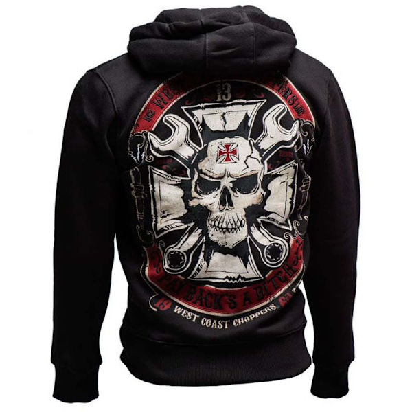 West Coast Choppers Sweatshirt Med Fuld Lynlås Mechanic Sort M Mand