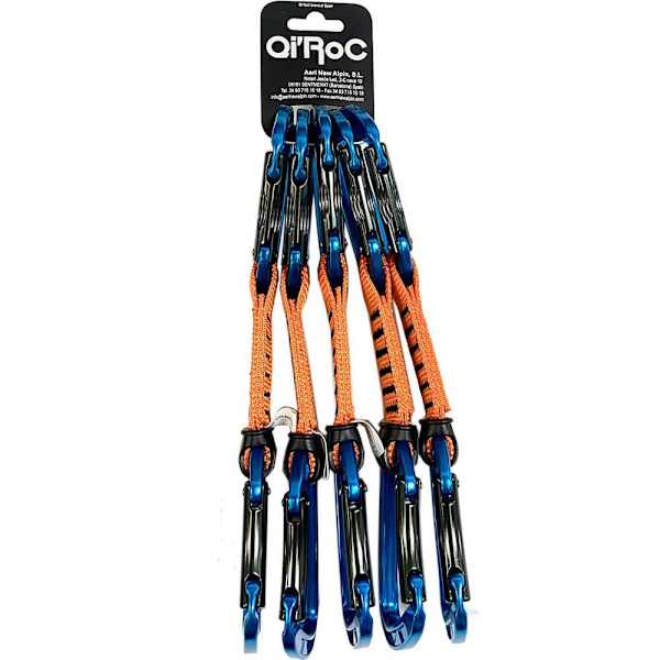Qi´roc Elektra Poliamida Recto+curvo+exprés 16/25x110 Mm Karabinhage 5 Enheder Blå