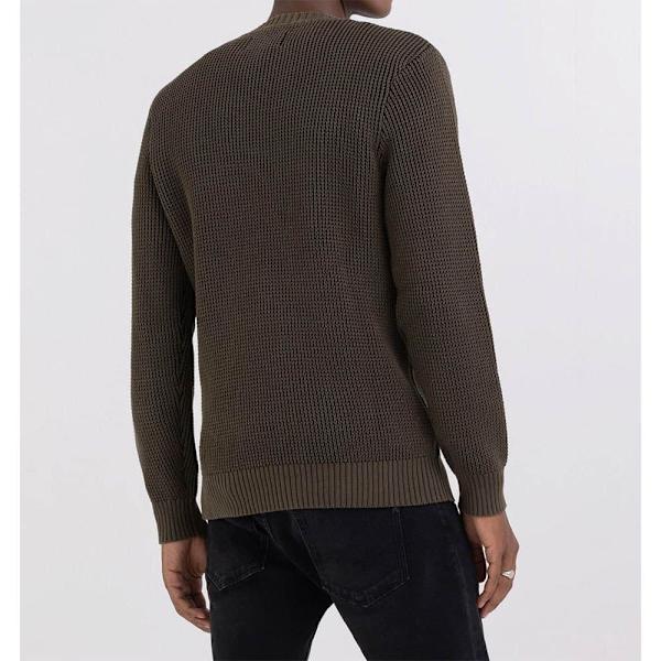 Replay Besætning Hals Sweater Uk2515.000.g23520 Grøn S Mand