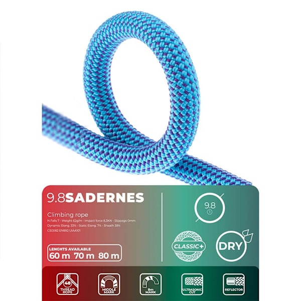 Fixe Climbing Gear Reb Sadernes 9.8 Mm Blå 70 m
