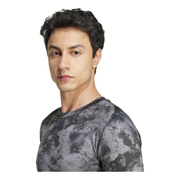 Adidas Tech-fit Aop T-shirt Med Korte ærmer  S Mand
