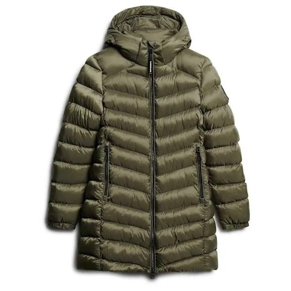 Superdry Fuji Mid Padded Jakke Grøn S Kvinde