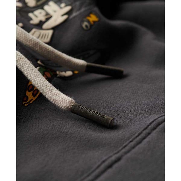 Superdry New York Vl Graphic Hættetrøje Grå L Mand