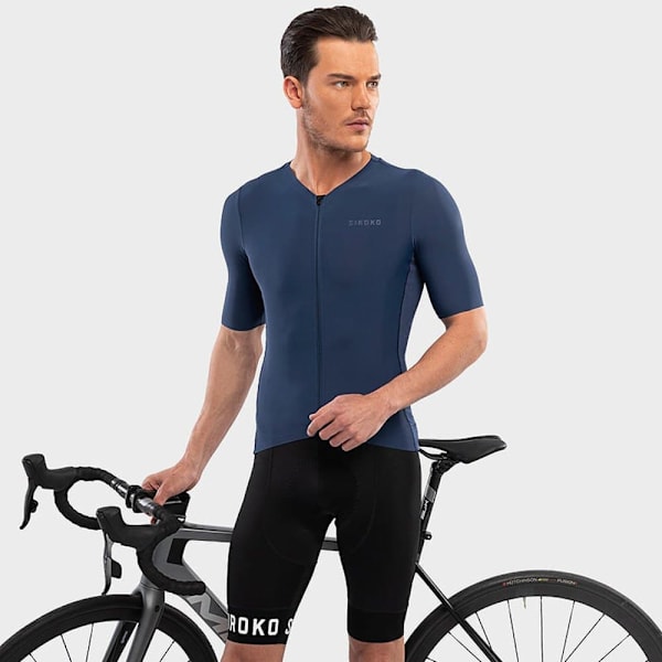 Siroko Kortærmet Jersey Srx Pro Tirreno Blå L Mand