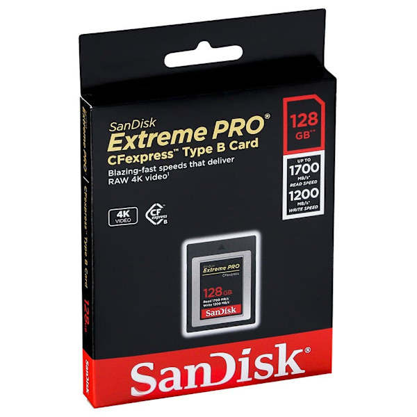 Sandisk Hukommelseskort Extreme Pro 128gb Sort