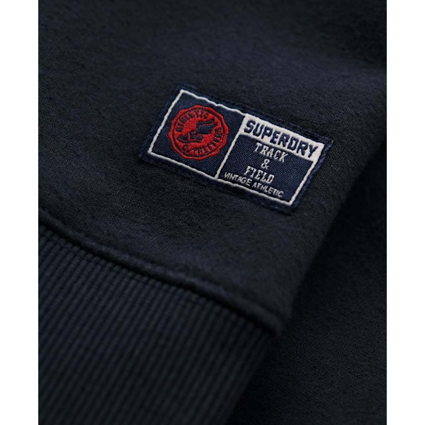 Superdry Track & Field Graphic Tröja Med Halv Dragkedja Svart XL Man