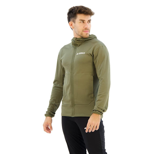 Adidas Terrex Xperior Light Fleecejakke Med Fuld Lynlås Grøn M Mand