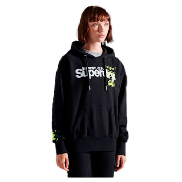 Superdry Luvtröja Super 5 Deconstruct Svart M Kvinna