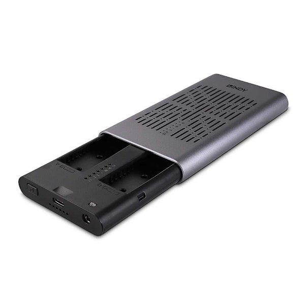 Lindy Hårddiskbox Ssd Nvme M.2 Silver