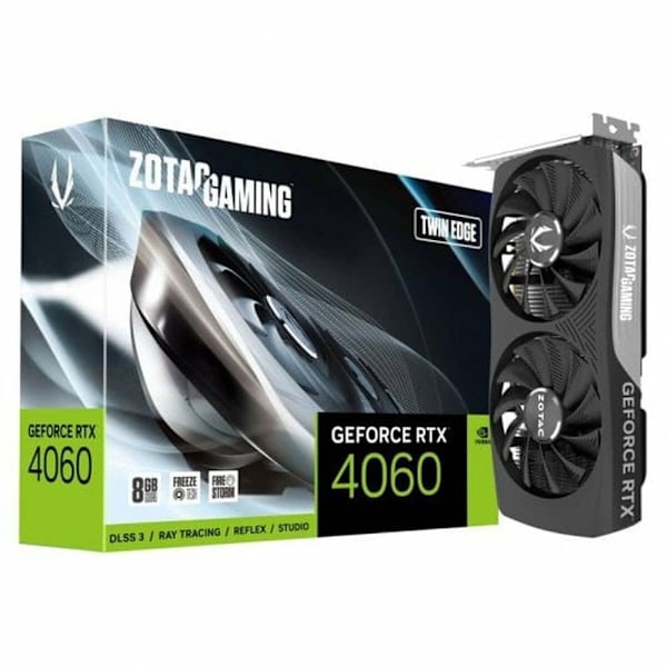 Zotac Grafikkort Geforce Rtx 4060 Twin Edge 8gb Gddr6 Sort