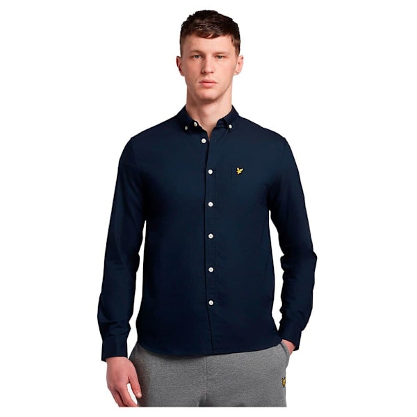 Lyle & Scott Skjorte Regular Fit Light Weight Oxford Blå XL Mand