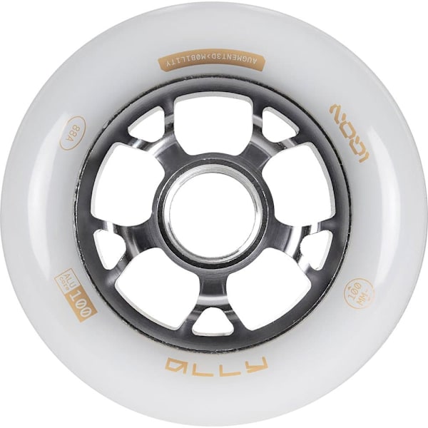 Iqon Skridskor Hjul Ally White 100 88a 3 Enheter Guld 100 mm