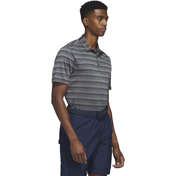 Adidas Kortärmad Piké 2 Color Stripe Grå L
