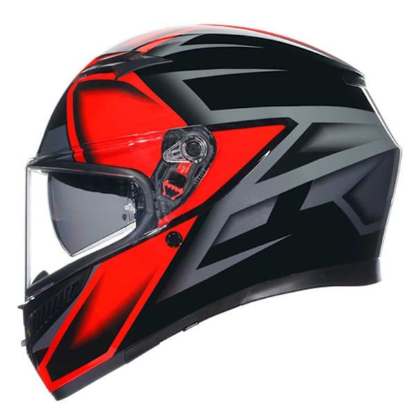Agv Fullt Ansikte Hjälm K3 E2206 Mplk Svart L